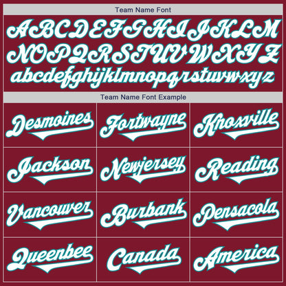 Custom Crimson White-Teal Authentic Fade Fashion Baseball Jersey - Sky-Custom