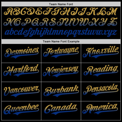 Custom Black Old Gold-Royal Authentic Fade Fashion Baseball Jersey - Sky-Custom