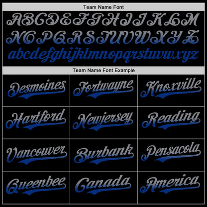 Custom Black Gray-Royal Authentic Fade Fashion Baseball Jersey - Sky-Custom