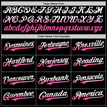 Custom Black White-Pink Authentic Fade Fashion Baseball Jersey - Sky-Custom