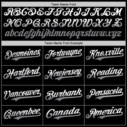 Custom Black White-Gray Authentic Fade Fashion Baseball Jersey - Sky-Custom