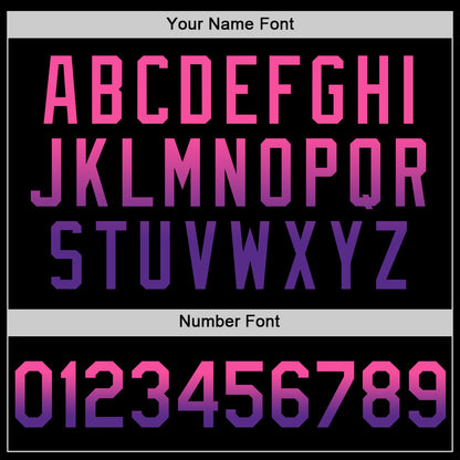 Custom Black Pink-Purple Authentic Fade Fashion Baseball Jersey - Sky-Custom