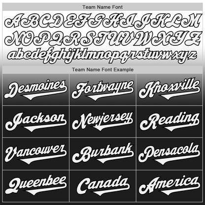 Custom White Black Authentic Fade Fashion Baseball Jersey - Sky-Custom