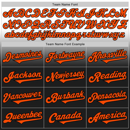 Custom White Orange-Black Authentic Fade Fashion Baseball Jersey - Sky-Custom