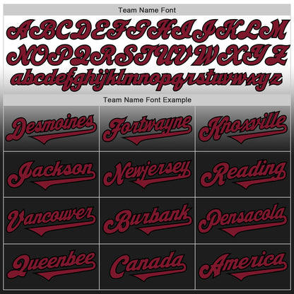 Custom White Crimson-Black Authentic Fade Fashion Baseball Jersey - Sky-Custom