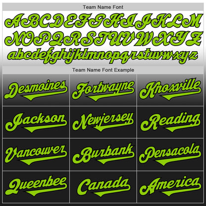 Custom White Neon Green-Black Authentic Fade Fashion Baseball Jersey - Sky-Custom