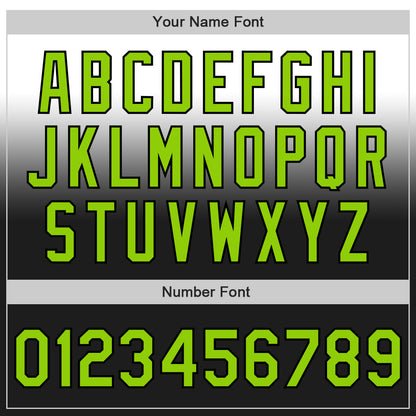 Custom White Neon Green-Black Authentic Fade Fashion Baseball Jersey - Sky-Custom