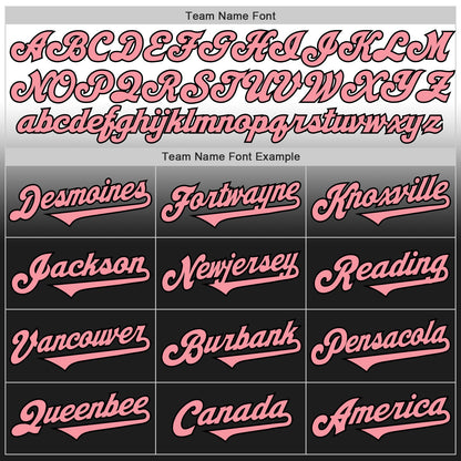 Custom White Medium Pink-Black Authentic Fade Fashion Baseball Jersey - Sky-Custom