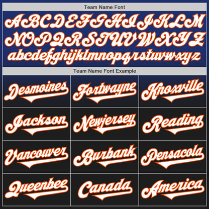 Custom Royal Black-Orange Authentic Fade Fashion Baseball Jersey - Sky-Custom