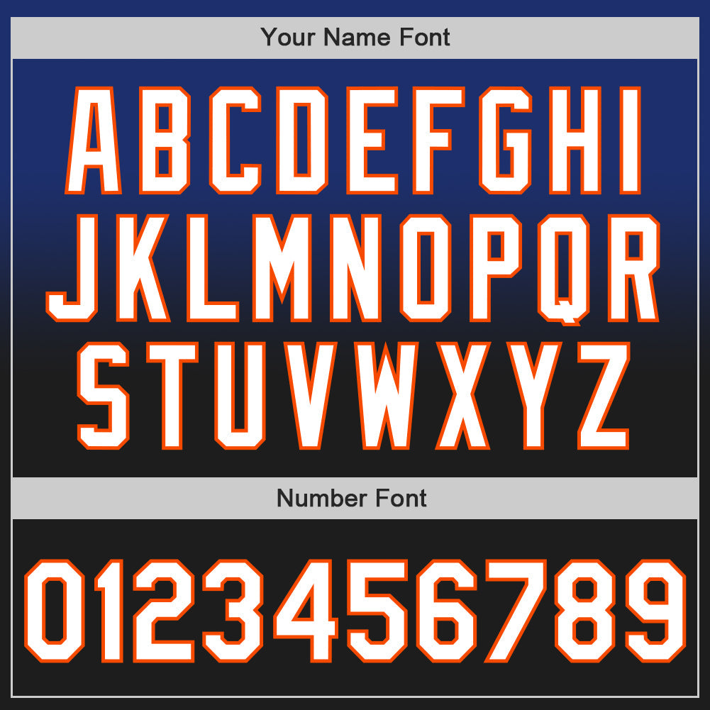 Custom Royal Black-Orange Authentic Fade Fashion Baseball Jersey - Sky-Custom