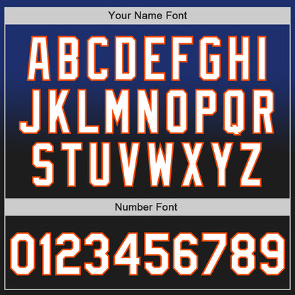 Custom Royal Black-Orange Authentic Fade Fashion Baseball Jersey - Sky-Custom