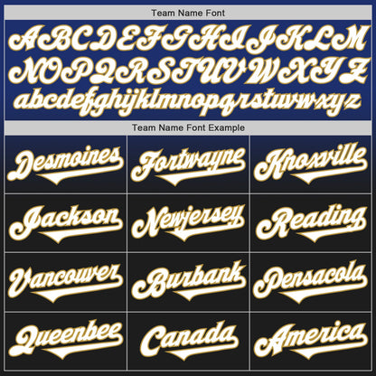 Custom Royal Black-Old Gold Authentic Fade Fashion Baseball Jersey - Sky-Custom