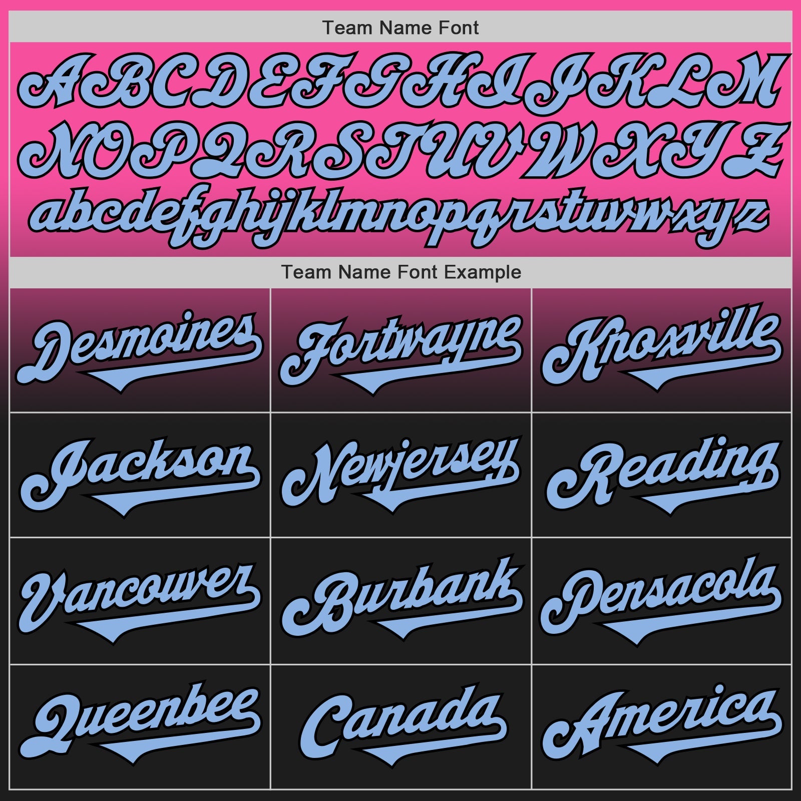Custom Pink Light Blue-Black Authentic Fade Fashion Baseball Jersey - Sky-Custom