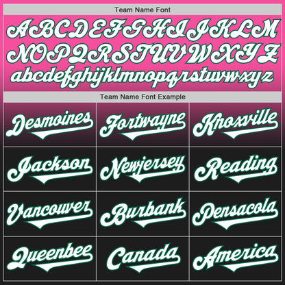 Custom Pink Black-Kelly Green Authentic Fade Fashion Baseball Jersey - Sky-Custom