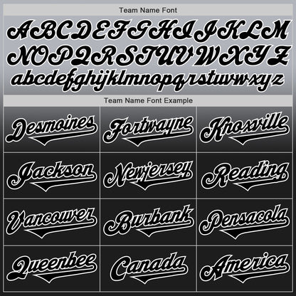 Custom Gray Black-White Authentic Fade Fashion Baseball Jersey - Sky-Custom
