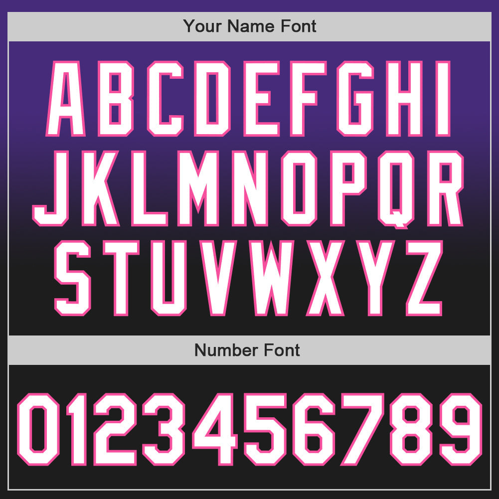 Custom Purple Black-Pink Authentic Fade Fashion Baseball Jersey - Sky-Custom