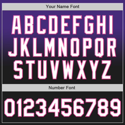 Custom Purple Black-Pink Authentic Fade Fashion Baseball Jersey - Sky-Custom