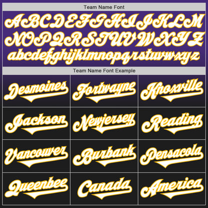 Custom Purple Black-Gold Authentic Fade Fashion Baseball Jersey - Sky-Custom