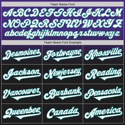 Custom Purple Black-Teal Authentic Fade Fashion Baseball Jersey - Sky-Custom