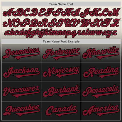Custom Cream Crimson-Black Authentic Fade Fashion Baseball Jersey - Sky-Custom