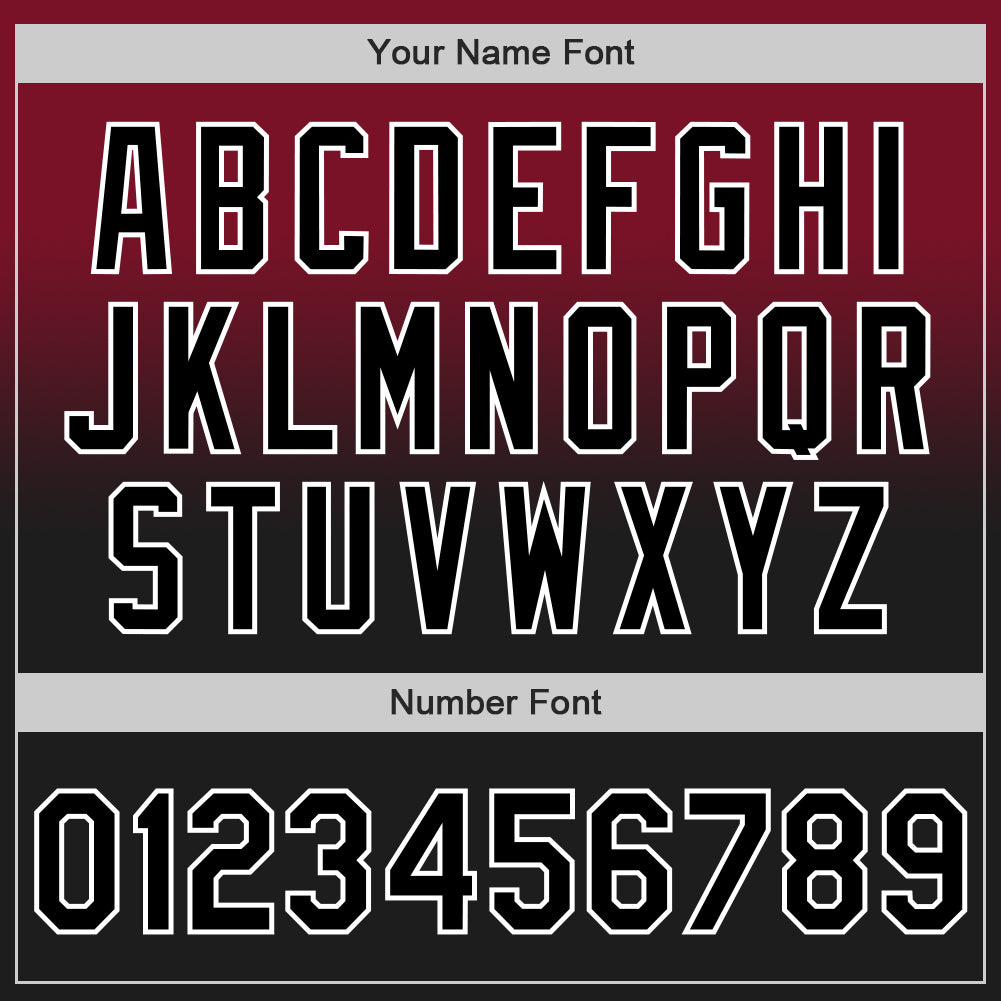 Custom Crimson Black-White Authentic Fade Fashion Baseball Jersey - Sky-Custom
