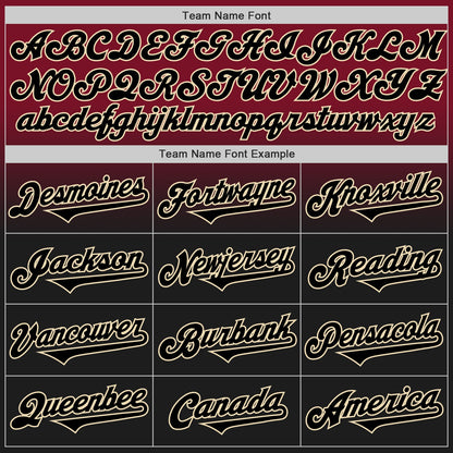 Custom Crimson Black-Cream Authentic Fade Fashion Baseball Jersey - Sky-Custom