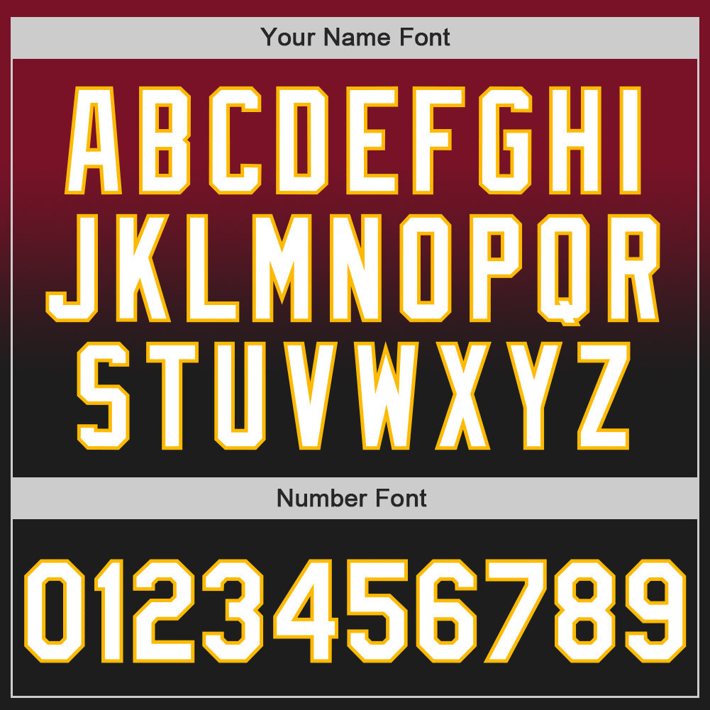 Custom Crimson Black-Gold Authentic Fade Fashion Baseball Jersey - Sky-Custom