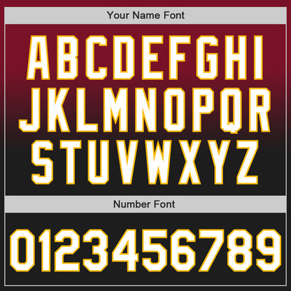 Custom Crimson Black-Gold Authentic Fade Fashion Baseball Jersey - Sky-Custom