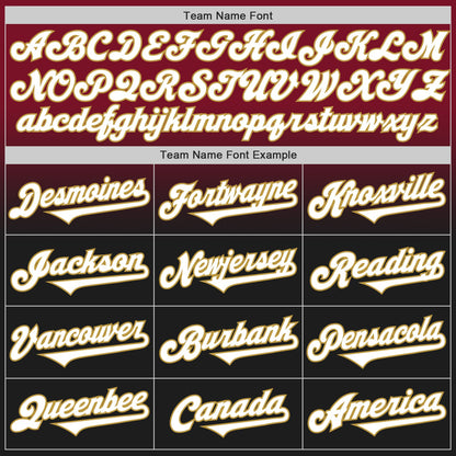 Custom Crimson Black-Old Gold Authentic Fade Fashion Baseball Jersey - Sky-Custom