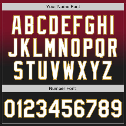 Custom Crimson Black-Old Gold Authentic Fade Fashion Baseball Jersey - Sky-Custom