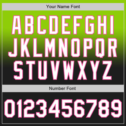 Custom Neon Green Black-Pink Authentic Fade Fashion Baseball Jersey - Sky-Custom