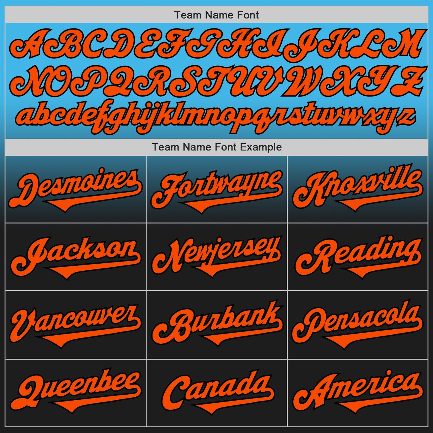 Custom Sky Blue Orange-Black Authentic Fade Fashion Baseball Jersey - Sky-Custom