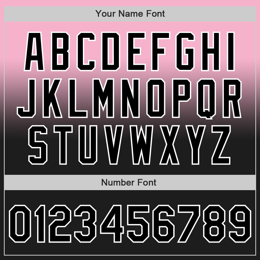 Custom Light Pink Black-White Authentic Fade Fashion Baseball Jersey - Sky-Custom