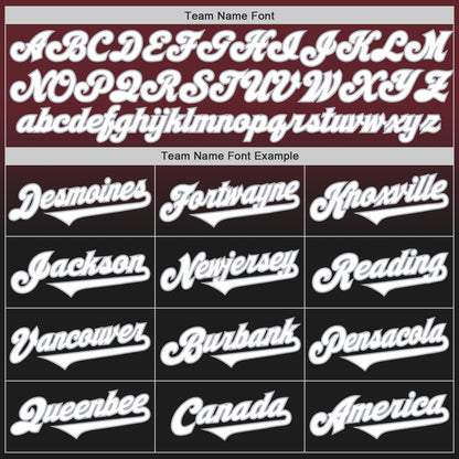Custom Burgundy Black-Gray Authentic Fade Fashion Baseball Jersey - Sky-Custom