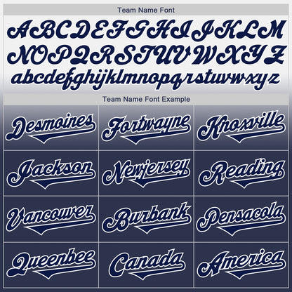 Custom White Navy Authentic Fade Fashion Baseball Jersey - Sky-Custom