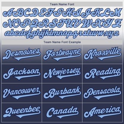 Custom White Light Blue-Navy Authentic Fade Fashion Baseball Jersey - Sky-Custom