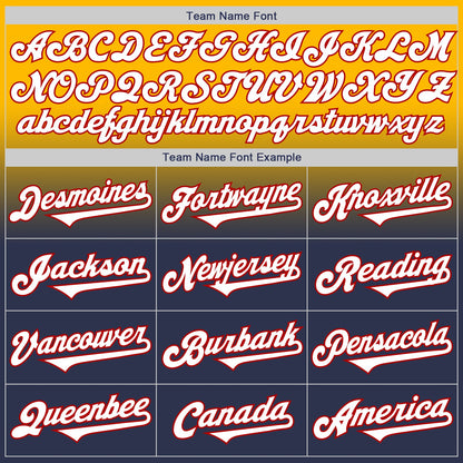 Custom Gold Navy-Red Authentic Fade Fashion Baseball Jersey - Sky-Custom