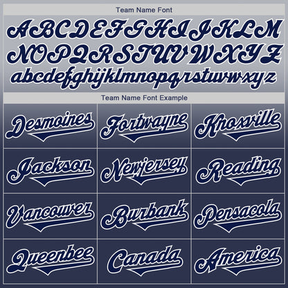 Custom Gray Navy-White Authentic Fade Fashion Baseball Jersey - Sky-Custom