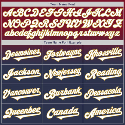 Custom Crimson Navy-Old Gold Authentic Fade Fashion Baseball Jersey - Sky-Custom