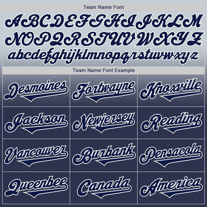 Custom Silver Navy-White Authentic Fade Fashion Baseball Jersey - Sky-Custom
