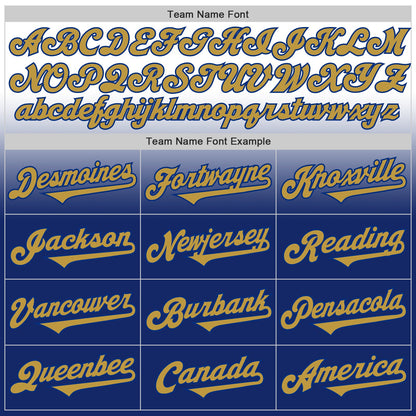 Custom White Old Gold-Royal Authentic Fade Fashion Baseball Jersey - Sky-Custom