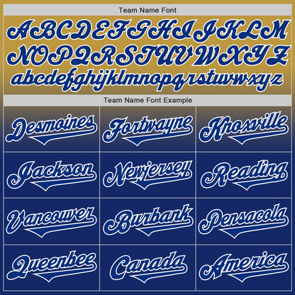Custom Old Gold Royal-White Authentic Fade Fashion Baseball Jersey - Sky-Custom