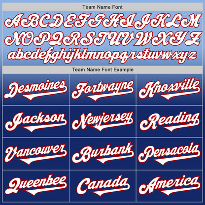 Custom Light Blue White Royal-Red Authentic Fade Fashion Baseball Jersey - Sky-Custom