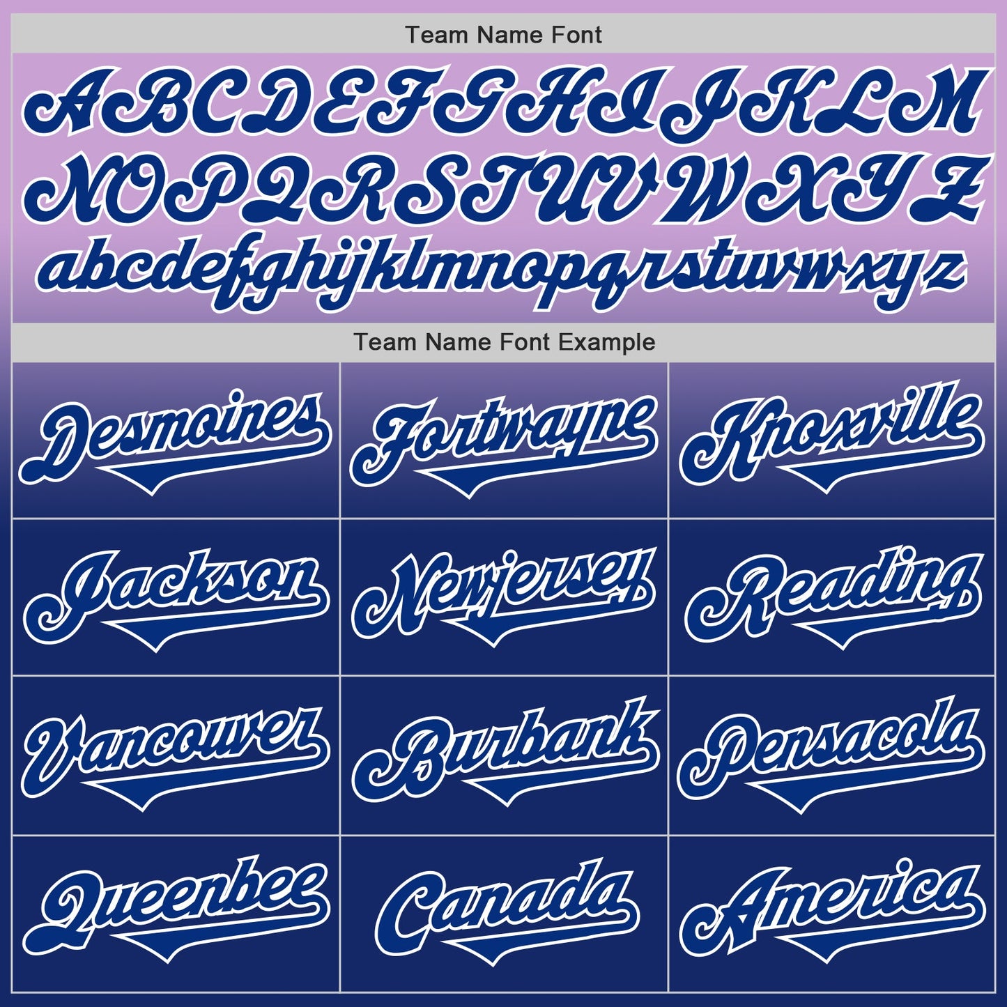 Custom Light Purple Royal-White Authentic Fade Fashion Baseball Jersey