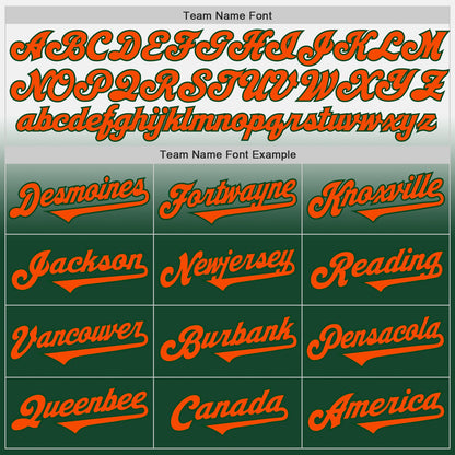 Custom White Orange-Green Authentic Fade Fashion Baseball Jersey - Sky-Custom