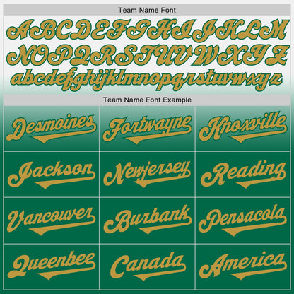 Custom White Old Gold-Kelly Green Authentic Fade Fashion Baseball Jersey - Sky-Custom