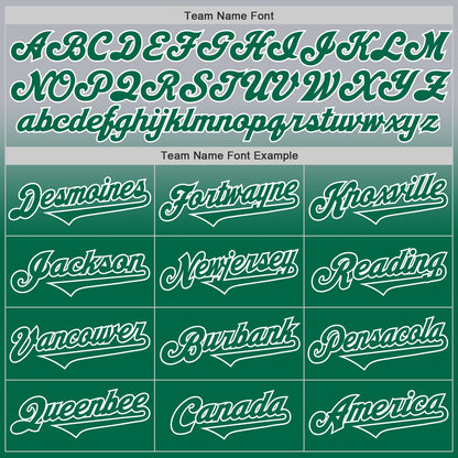 Custom Gray Kelly Green-White Authentic Fade Fashion Baseball Jersey - Sky-Custom