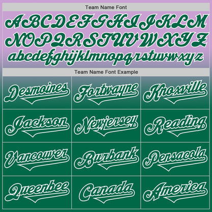 Custom Light Purple Kelly Green-White Authentic Fade Fashion Baseball Jersey - Sky-Custom