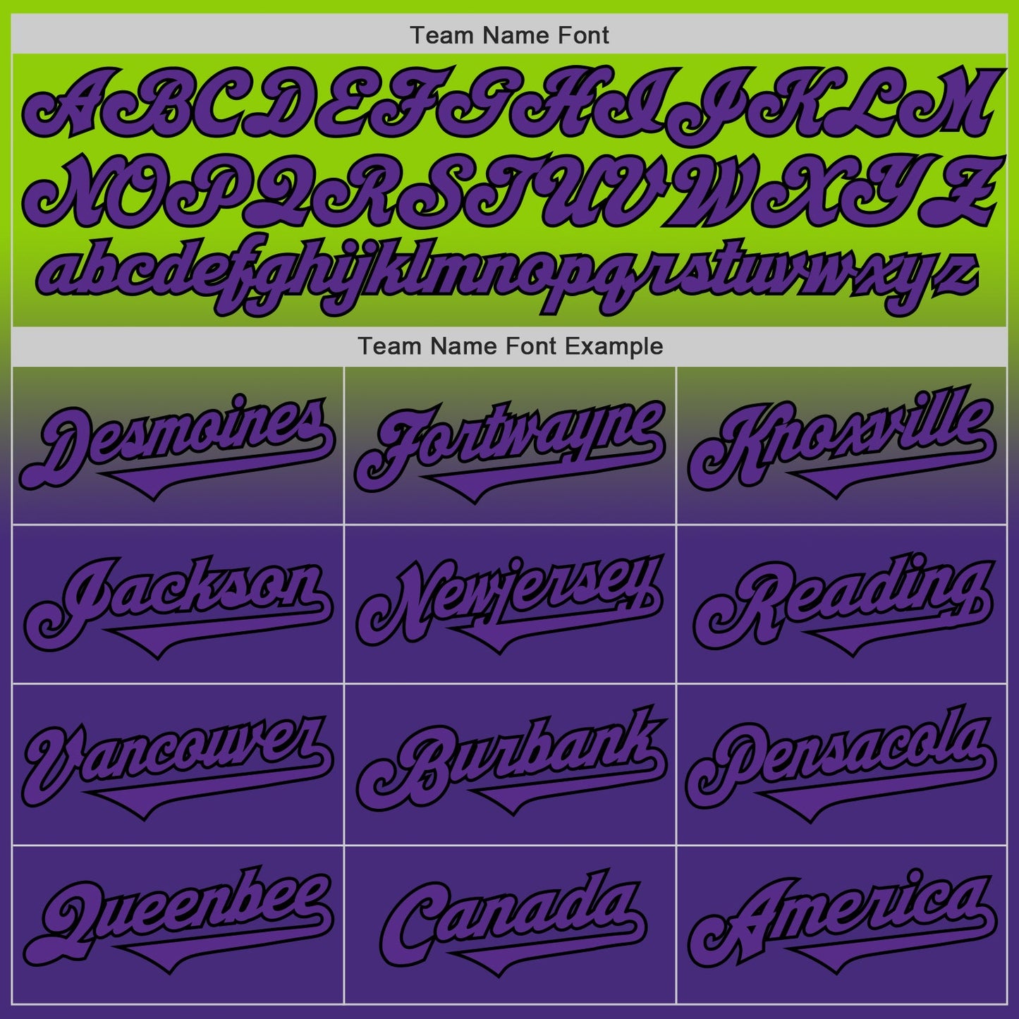 Custom Neon Green Purple-Black Authentic Fade Fashion Baseball Jersey - Sky-Custom