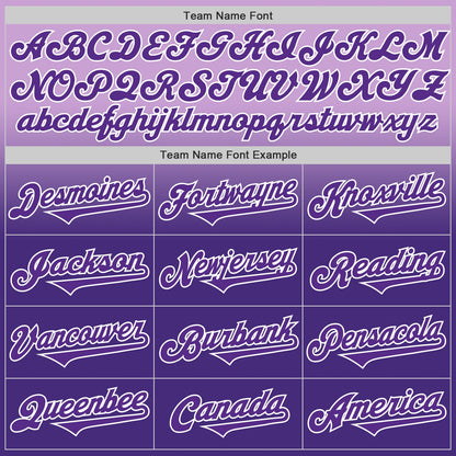 Custom Light Purple Purple-White Authentic Fade Fashion Baseball Jersey - Sky-Custom